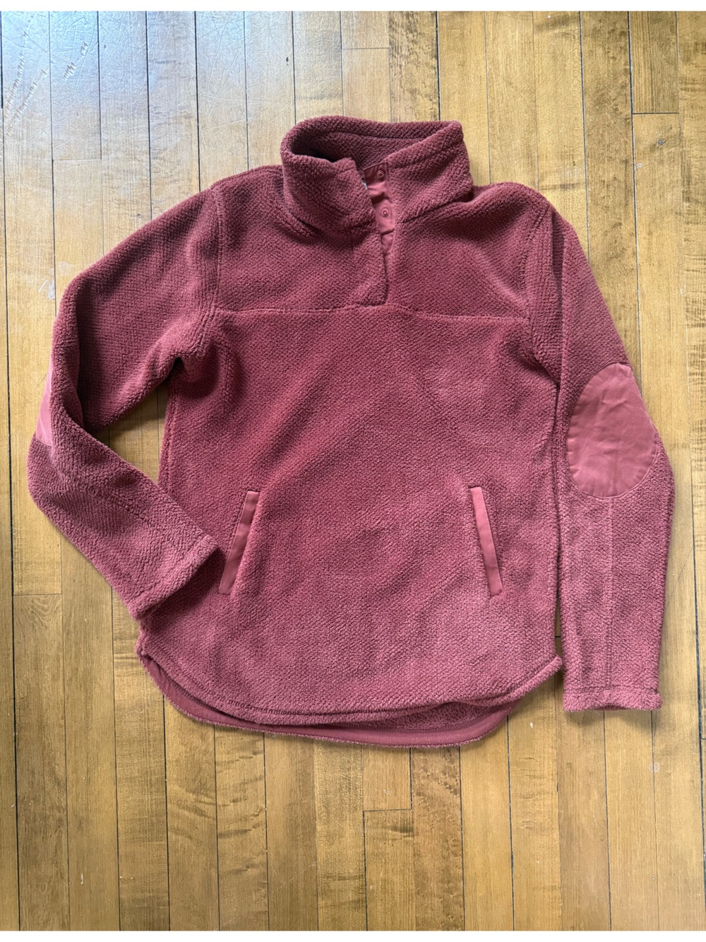 Thread & Supply Crew Neck Fleece Pullover Jacket | Rust color| Women’s XS